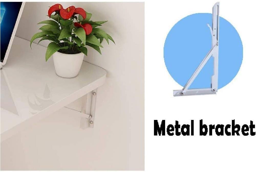 Wall-Mounted Wooden Folding Table for Office Home Kitchen Black Living Room Dining Table Folding Table Convertible Desk,OneColor-60×50cm