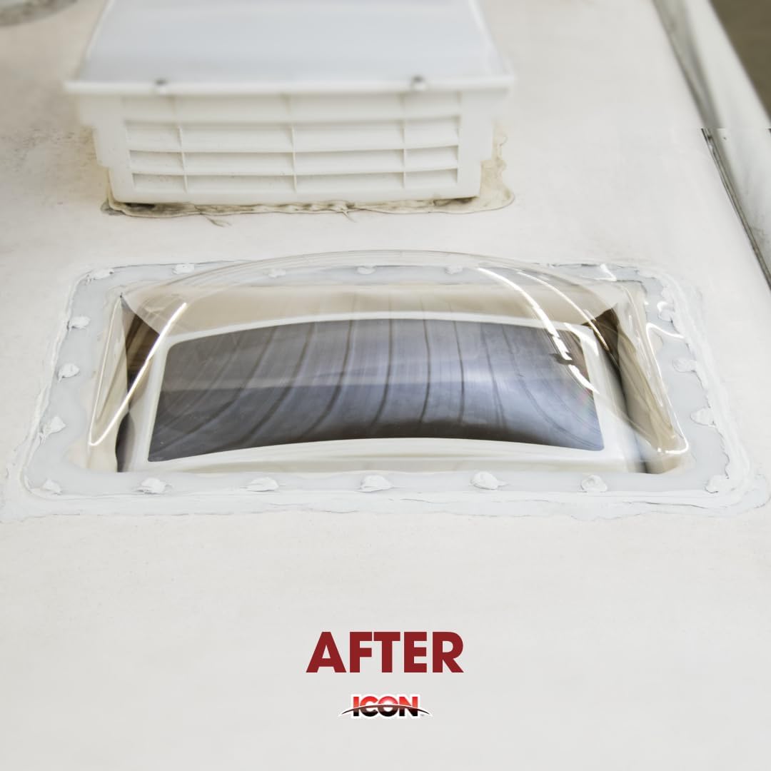 ICON RV Skylight - SL1422W - White, Fits 14"x22" openings, 16"x26" overall, Outer Dome Skylight Covering Replacement for RV, Camper, Motorhome, Food Truck, or Trailer, UV Protected & Impact Resistant