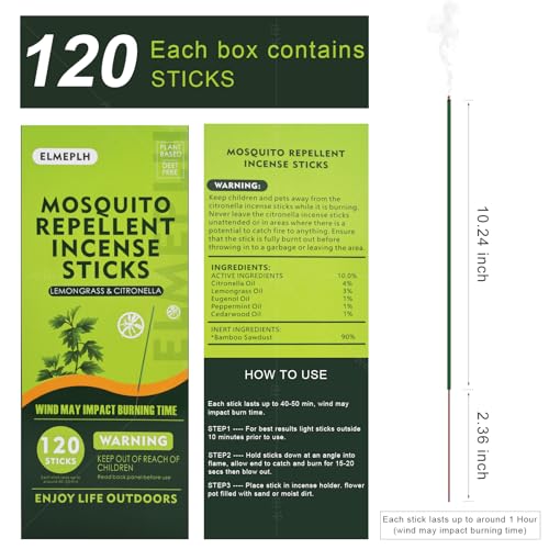 120-PCS-Mosquito-Repellent-Incense-Sticks-Outdoor-Patio-DEET-Free-Lemongrass-Oil-Natural-Citronella-Incense-Sticks-for-Camping-Patio-Hikingetc