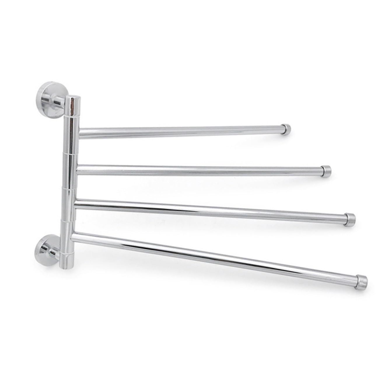 Portasciugamani Girevole in Acciaio Inox, 1 Pezzo, Argento | Resistente alla Ruggine, Salvaspazio, per Bagno e Cucina, Design Semplice Lega di Zinco