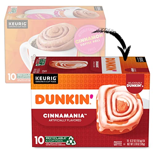 Dunkin' Bakery Series Cinnamon Coffee Roll Flavored Coffee, 10 Keurig K-Cup Pods #TOP2