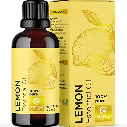Invigorating Aromatherapy Lemon Essential Oil - Undiluted Lemon Oil Essential Oil for Hair Skin and Nails Plus Aromatherapy Essential Oils for Diffusers for Home and Travel - Pure Essential Oil Lemon