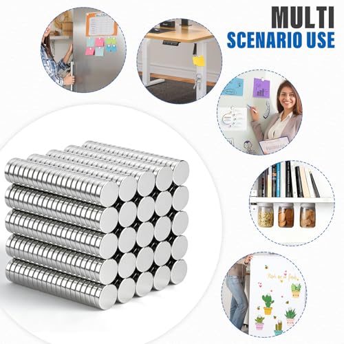 Image of DIYMAG Small Stronge Rare Earth Magnets, 500 Pack, 8x1mm - Neodymium Magnets for Refrigerator, DIY, Crafts, Kitchen & Office