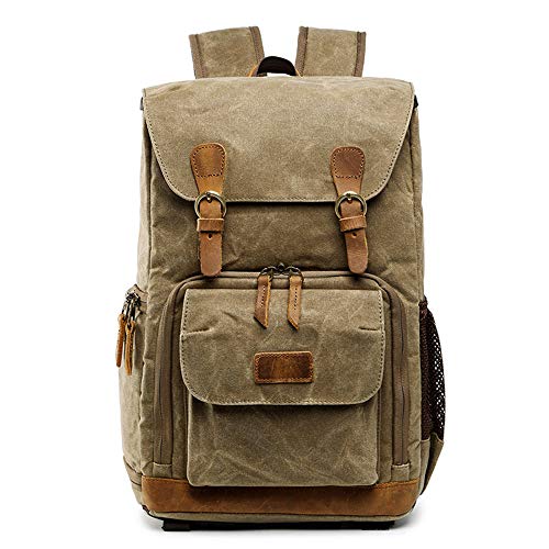 Large Capacity Camera Backpack Professional Gear Photography Travel Backpack Rucksack With Inner Padding Canvas Large Capacity Multi-function Waterproof Anti-shock SLR/ DSLR Gadget Camera Bag For DSLR