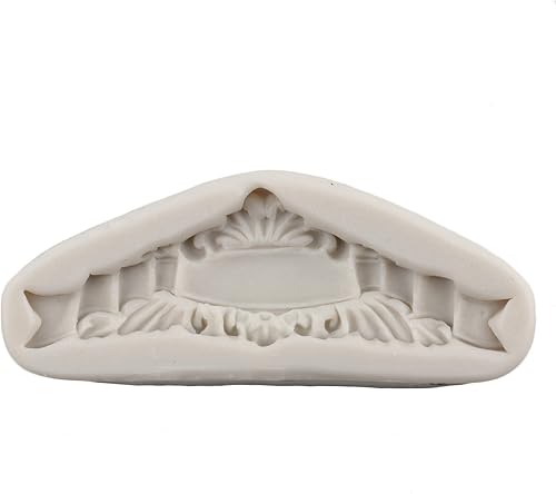 Miniatura 7 de MYPRACS Moldes de silicona estilo barroco con espirales, moldes de encaje, moldes de flores en relieve, molde de filigrana para decoración de pastel