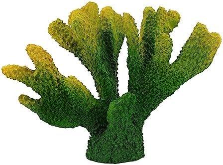 Green Yellow Coral Statue Resin Tabletop Decoration Realistic Faux Branch Coral Sculpture Home Decoration Beach Theme Party Wedding Decor