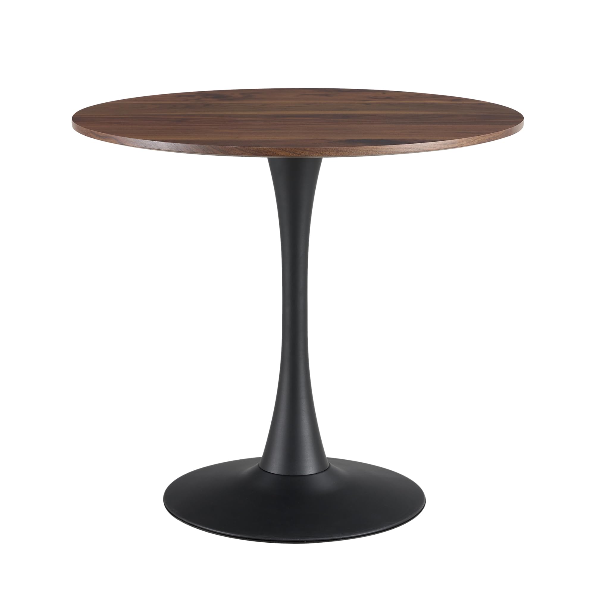 31.5 Inch Round Dining Table,Mid-Century Tulip Table with Metal Pedestal Base,Modern Leisure Table for Small Space Kitchen Dining Room,Easy Assembly,