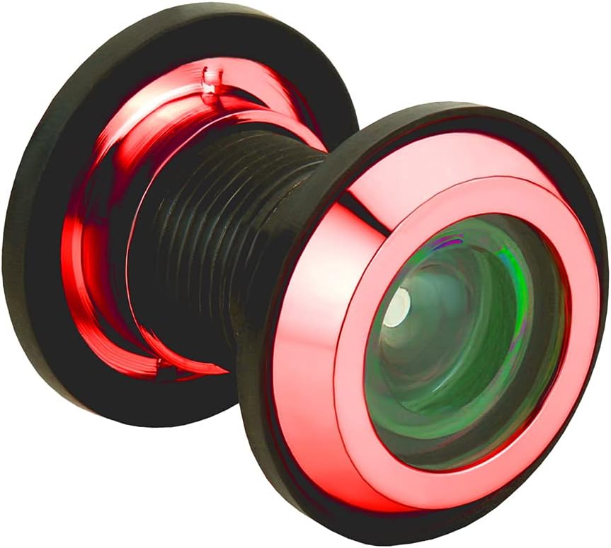 Virgin Brass Door Viewer with Rose Gold Finish, Crystal Ultra Clear Lens for Safe Secure Home