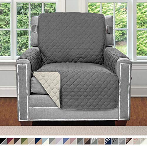 Sofa Shield Original Patent Pending Reversible Chair Protector for Seat Width up to