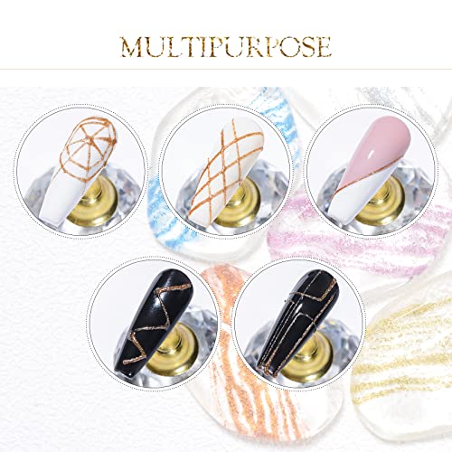 Meet Across Reflective Spider Gel - 6 Colors Diamond Glitter Painting Elastic Spider Gel, Soak Off Uv Led Gel Nail Polish, Drawing Nail Gel For Line, Diy Nail Art Paint Design #TOP5