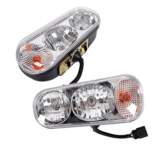 ECOTRIC  Universal Halogen Snow Plow Lights Kit for Boss Western Meyer Blizzard Curtis Snowdog yellow