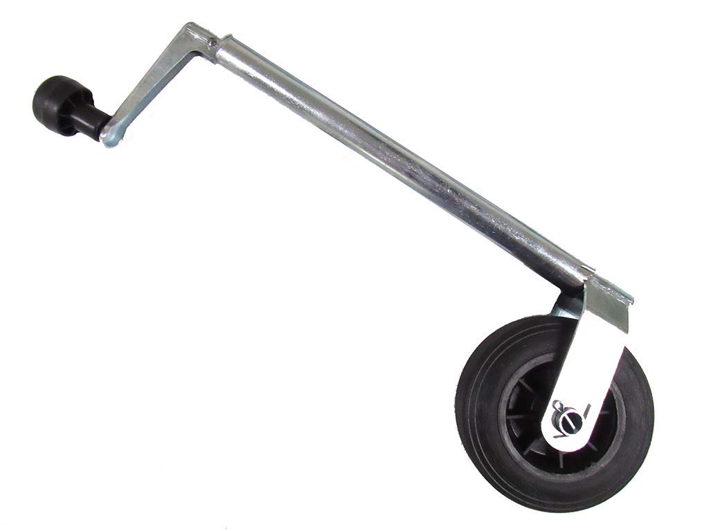 Secure Fix Direct Heavy Duty Caravan Jockey Wheel 34Mm (Lightweight Plastic Rim Trailer Wind Up)