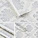 LIFAVOVY Damask Removable Wallpaper Peel and Stick Contact Paper Decorative Self Adhesive Shelf Drawer Liner Roll 17.7" x 393"