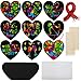 Joyin 36 Packs Valentines Day Gifts Cards for Kids Magic Color Scratch Heart - Valentine Crafts & Art for Kids - Create Rainbow Scratch Art Without Ink