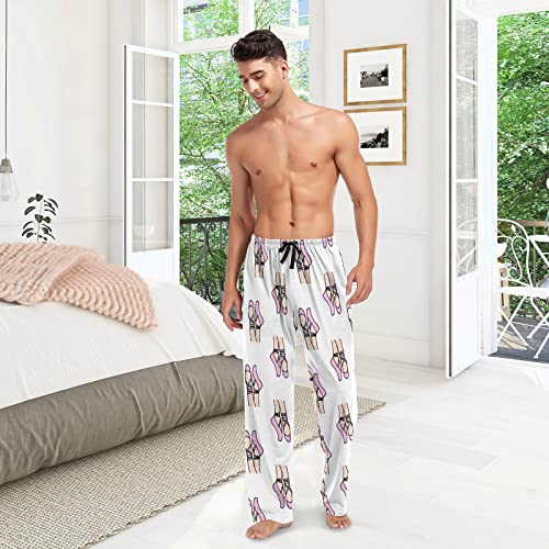 Ballerina Mens Pajama Pants Lounge Men's Pajama Bottoms Soft Sleep Pants With Pockets M2