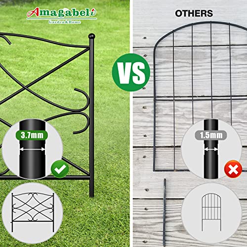 Amagabeli Decorative Garden Fence 24In X 10Ft Galvanized Outdoor Rustproof Metal Landscape Wire Fencing Folding Wire Patio Fences Flower Bed Animal Dogs Barrier Border Edge Et048 #TOP2
