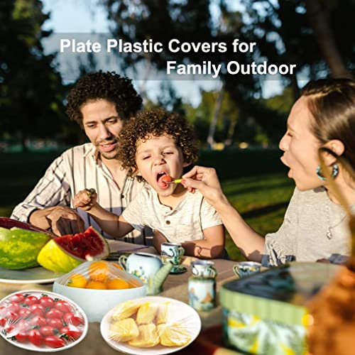 Image of 300PCS Plastic Elastic Bowl Covers Reusable,Food Storage Covers with Elastic Bowl Covers for Leftover, Plastic Covers for Bowls Fresh Keeping Bags for Family Outdoor Picnic (300-PCS)