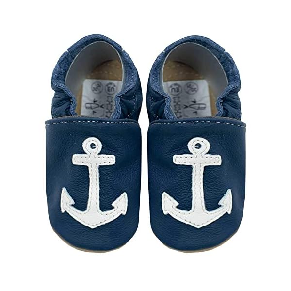HOBEA-Germany Kitaschuhe Safestep, Kinderhausschuhe, Lederschuhe – Bild 3