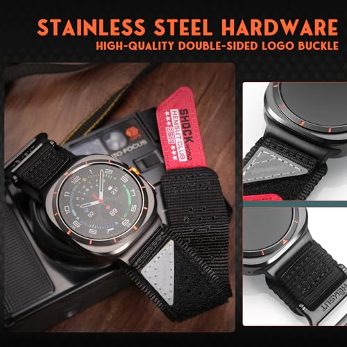Image of Nylon Watch Band Compatible with Samsung Galaxy Watch Ultra 1 /2. | Millitary Nylon Strap Galaxy Watch Ultra -47mm for Men.