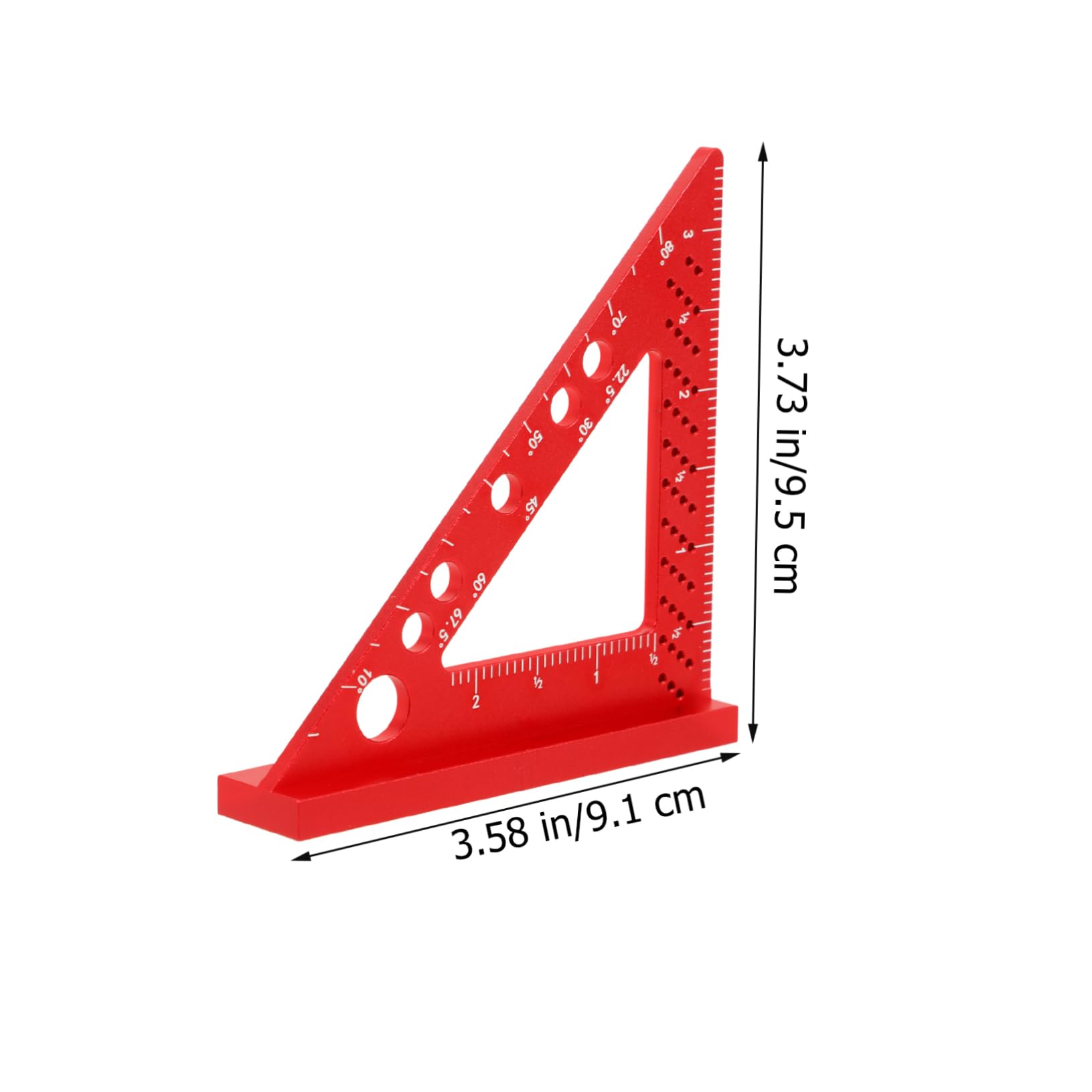 Housoutil 3 Pezzi Righello Quadrato Per Carpenteria Righello Di Misurazione Per La Lavorazione Del Legno Triangolare Da Disegno Di Misurazione In Strumento