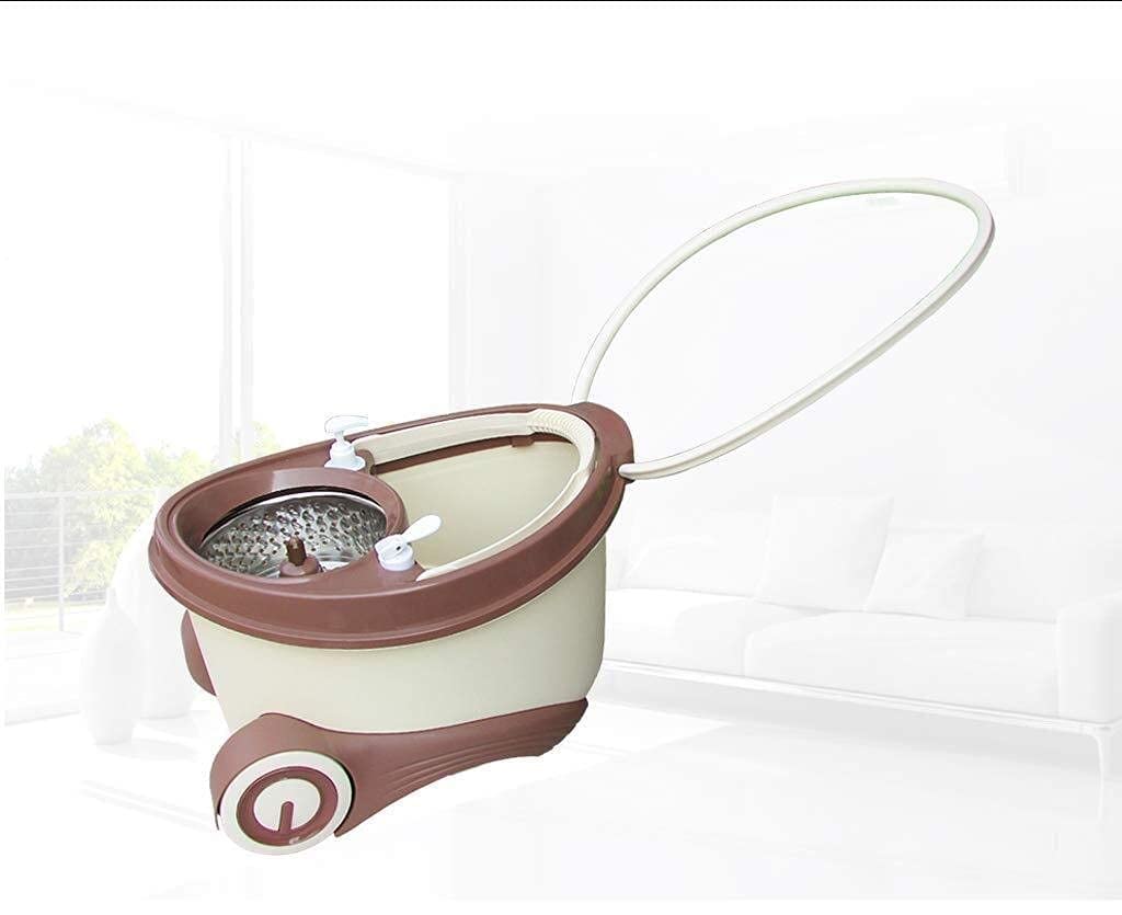 Mop Mop in Microfibra Spin Mop e Set secchi Mop Rotante Doppia Trasmissione con 4 Teste mocio