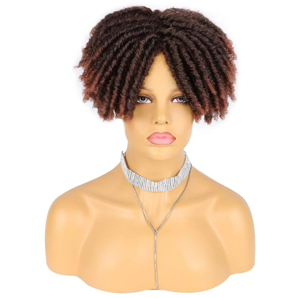 Accesorios Pelucas Pelucas Cortas Para Rastas Peluquín Negro Pelucas Para Mujeres Y Hombres(2)