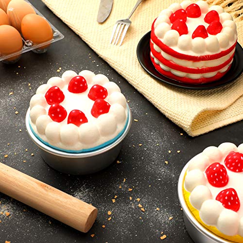 8 Pieces Round Aluminum Cake Pan Set Non-Stick Round Cheesecake Baking Pans For Home Party Baking Supplies #TOP2