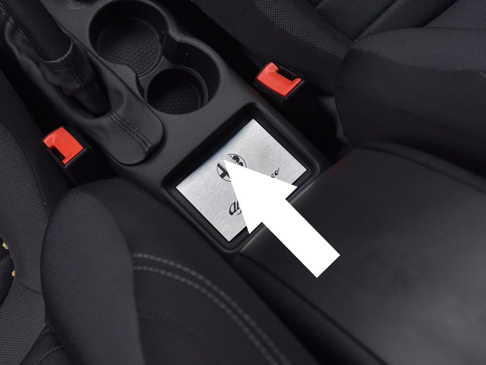 Copertura In Acciaio per Alfa_Romeo GIULIETTA - 1 Pezzo Vano consolle centrale Targa Inox Metallo Spazzolato Interni Fatto Su Misura Decorazioni Tuning Accessori