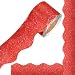 Auzesto Red Glitter Scalloped Bulletin Board Borders, 65.6Ft Shine Red Sparkle Self-Adhesive Trim for Classroom School Office Wall Decor