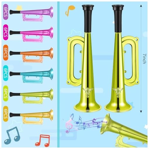 12 Pcs Metallic Trumpet Toys - Image 4
