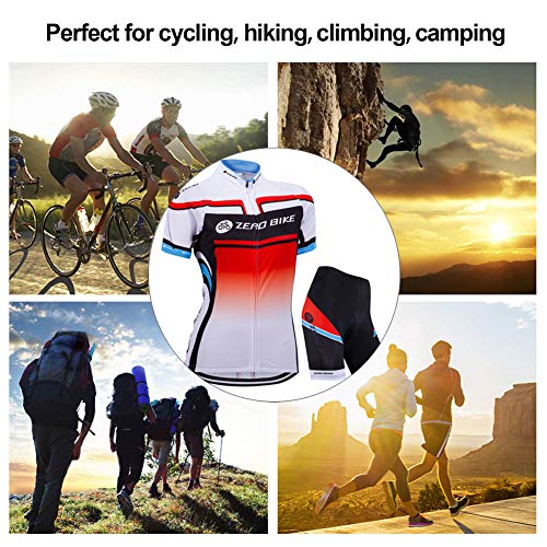 Image of Women's Short Sleeve Cycling Jersey Jacket Cycling Shirt Quick Dry Breathable Mountain Clothing Bike Top