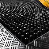 Eshoprate Doormat Sturdy Rubber Doormat(28"x17") for Outdoor Indoor Entryway, Scrapes Shoes Clean, F