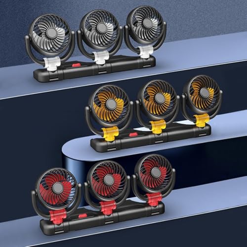 Ventilateur électrique à 3 têtes orientables avec réduction du bruit - 5