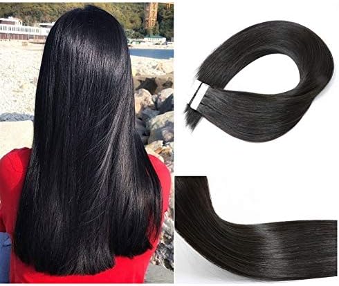 Remy Straight Tape in Hair Extensions Human Hair 50g Ombre Colors #2T6T27 Balayage Long Straight Double Sided Glue in Seamless Skin Weft Invisible Hair 16 Inch