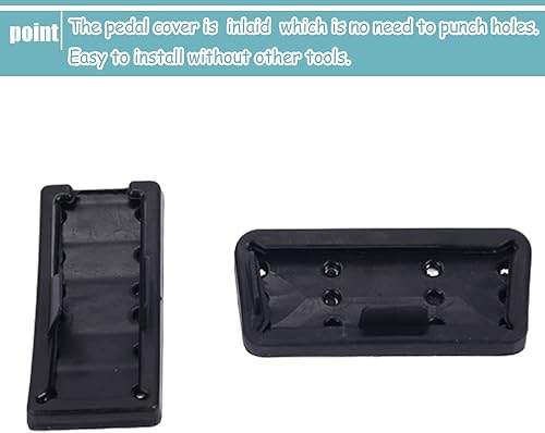 Miniatura 7 de Xinrsheag Cubiertas de pedal de acelerador de gas de aleación de aluminio Accesorios interiores antideslizantes sin perforación Kit de pastillas de