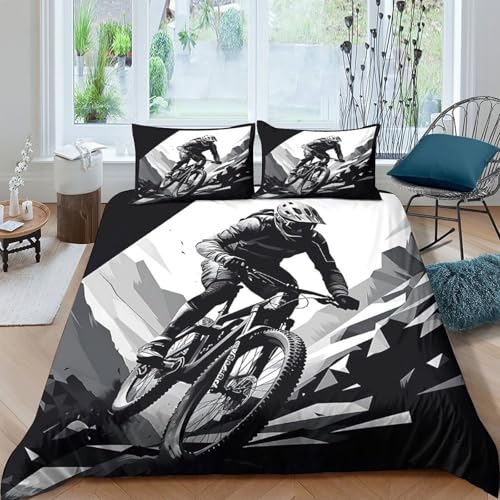 Housse de couette VTT microfibre 135x200 parure lit cycliste - 4