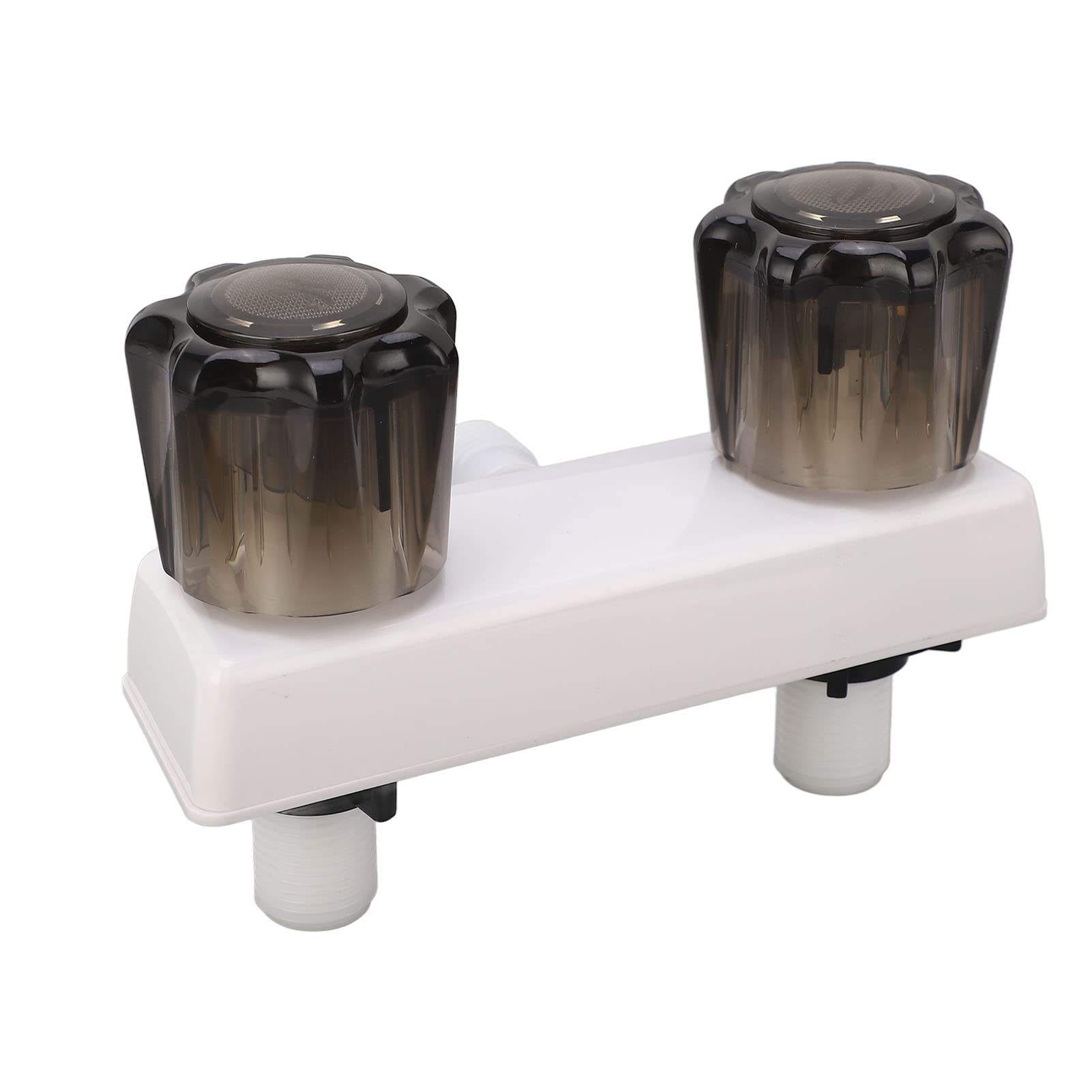 Robinet de Douche de Camping-car RV, Commande de Vanne de Mélange de Douche avec 2 Boutons pour Camping-car, Camping-car (Blanc)