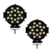 KAWELL 2PCS 51w 7" Black Spot Round Led Work Light Off Road Fog Driving Roof Bar Bumper for 4x4 UTV Razor Raptor Tractor Polaris SUV Boat Jeep Lamp Clamp-On Waterproof Light