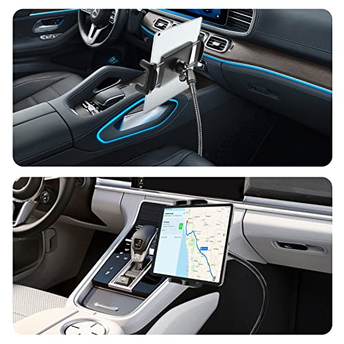 Kolasels Tablet Holder For Car Or Truck Seat Rail Mount Long 19.7" Gooseneck Arm Heavy Duty Car Floor Tablet Stand For Ipad Pro 12.9 Air Mini, Samsung Galaxy Tab, Iphone, More 4-13" Phones & Tablets #TOP5