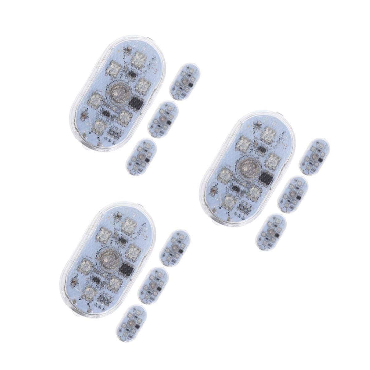 Operitacx 6 Pares Luz de Ambiente del Coche Táctil Carga USB, Abs, Color | Iluminación Ambiental para Techo y Lectura, Instalación Sencilla, Portátil, Vehículo Interior, 150 Mah