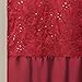 Lush Decor Maria Shower Curtain | Fabric Shimmery Solid Color Design for Bathroom, 72” x 72”, Red