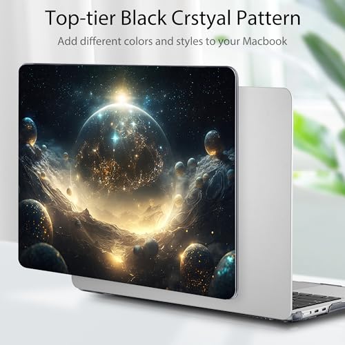 Image of Tuiklol for MacBook Air 13 inch Case M5 2026 M4 2025 M3 2024 M2 2022 Release Model A3449 A3240 A3113 A2681,Plastic Hard Shell Cover for MacBook Air 13.6 with Touch ID, Birth of Galaxy