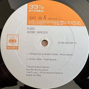 ハービー・ハンコック/洪水/SOPZ 98〜99/国内75年ORIG/初回帯 Amazon.co.jp: LPJAZZ/HERBIE HANCOCK/FLOOD/CBS/SOPZ-98-99