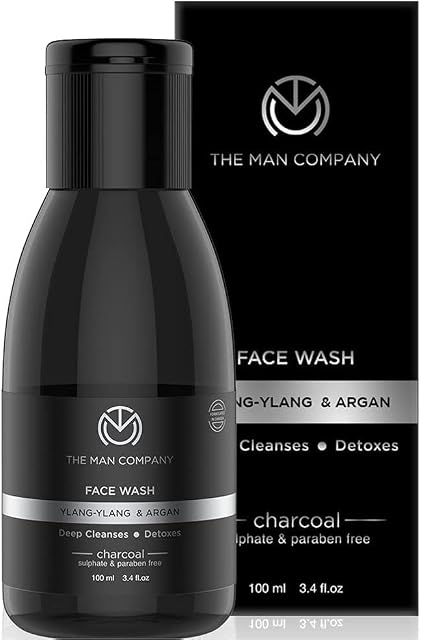 The Man Company Activated Charcoal Face Wash for Men Anti Pollution, Acne Oil Control, Deep Cleansing, Blackheads Removal, Suitable for All Skin Types, 100Ml
