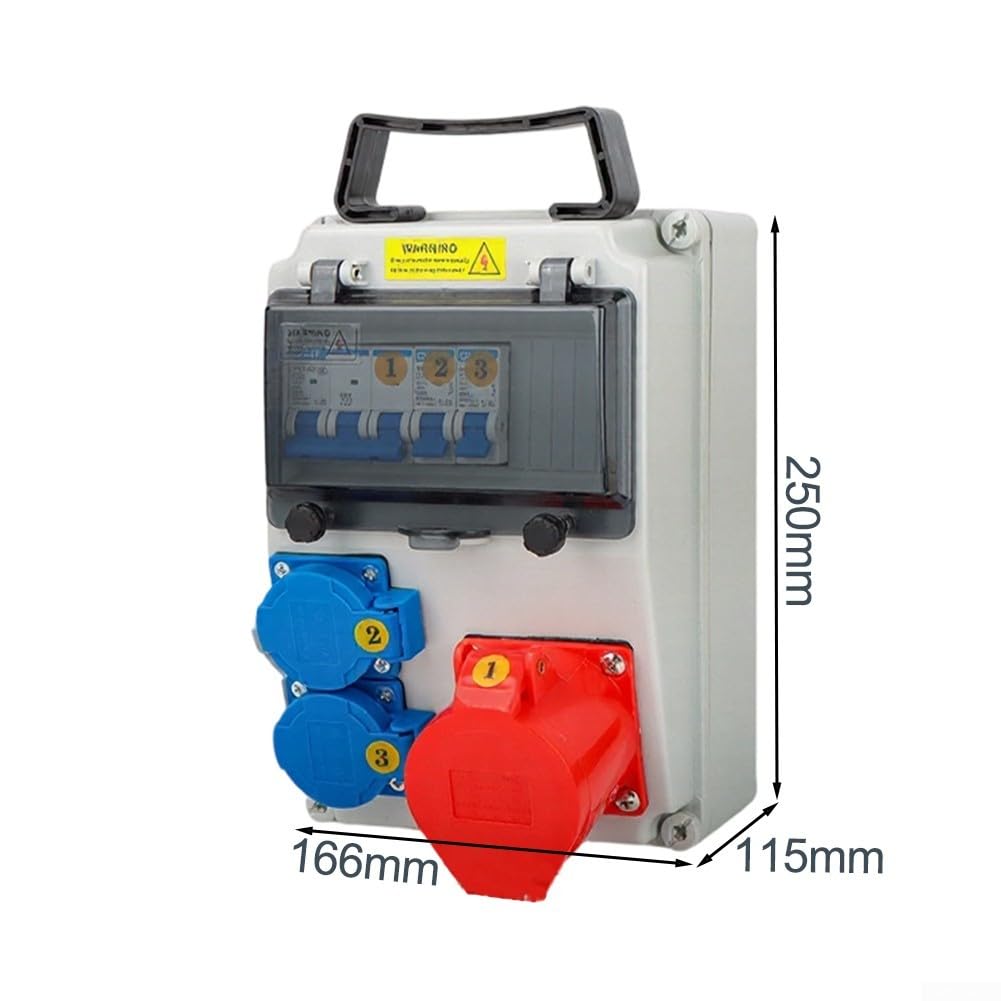 Recinzione elettrica resistente alle intemperie IP66 con interruttore automatico e guida DIN per officine all'aperto Distributore di alimentazione a parete 250x166x115mm (C)