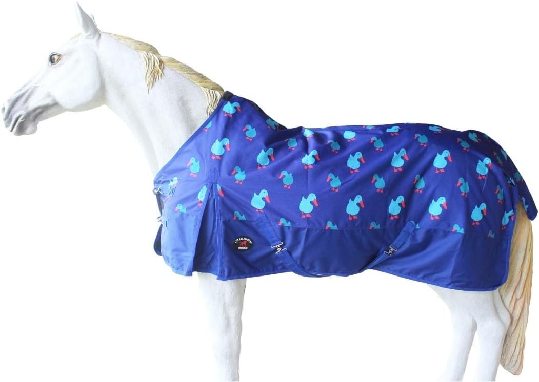 Challenger 1200D Turnout Waterproof Rain Light-Weight Sheet Plaid Horse Blanket 3EE11G