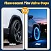 20 Pcs Glow in The Dark Tire Valve Caps Fluorescent Tire Valve Stem Caps, Cool Car Present for Universal Decoration Accessories for Car SUV Bicycle Motorcycles Trucks (Blue)