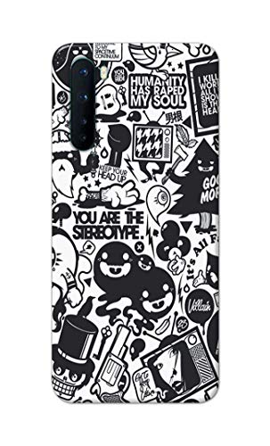 Image of Printed Hard Back Cover Case for OnePlus Nord 5G - 2020 Model | OnePlus Nord 1 Back Cover (Mixed Cartoon) -702