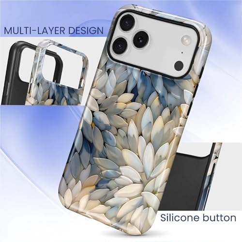 Coque iPhone DDD Pro Max anti-rayures givrée fleur émaillée