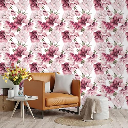 Vinilo Adhesivo Muebles Rosa Profundo Papel Adhesivo Para Muebles Mate, Autoadhesivo Impermeable Papel Pintado Pared